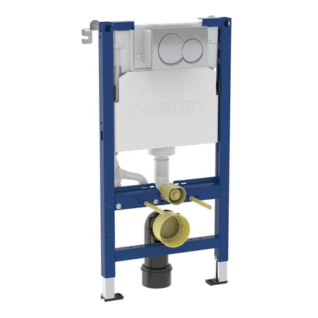 Geberit Alpha Frame and Cistern plus Alpha01 Round Flush Plate 98cm - Blue - 458.038.21.2 - TAP 'N' SHOWER