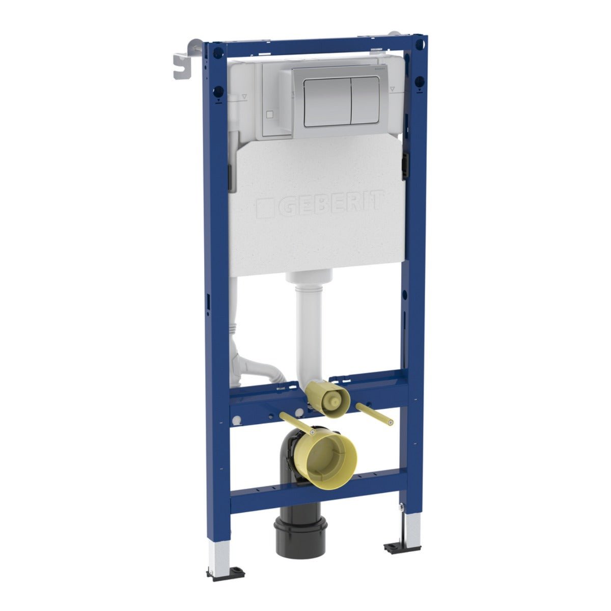 Geberit Alpha Frame and Cistern plus Alpha01 Square Flush Plate 112cm - Blue - 458.040.21.2 - TAP 'N' SHOWER