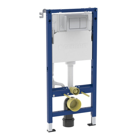 Geberit Alpha Frame and Cistern plus Alpha01 Square Flush Plate 112cm - Blue - 458.040.21.2 - TAP 'N' SHOWER