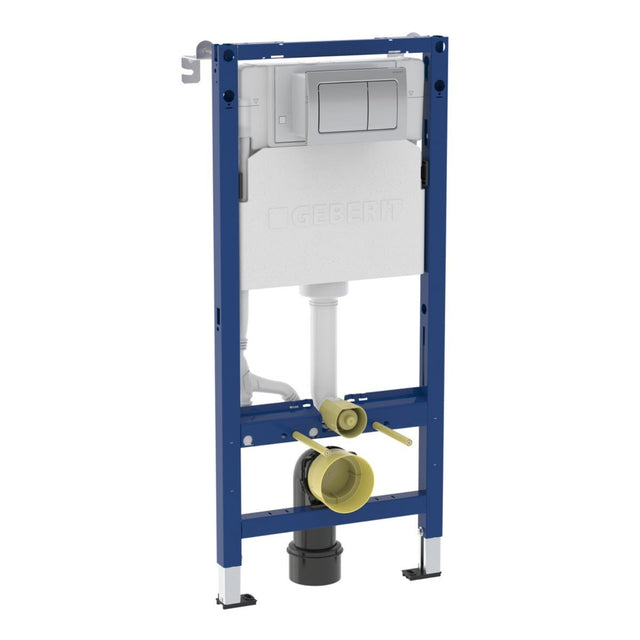 Geberit Alpha Frame and Cistern plus Alpha01 Square Flush Plate 112cm - Blue - 458.040.21.2 - TAP 'N' SHOWER