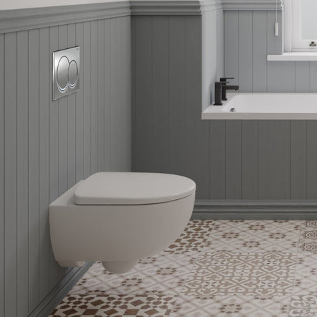 Geberit Alpha 112cmH Frame & Cistern plus Alpha01 Round Flush Plate - Blue - 458.041.21.2 - TAP 'N' SHOWER