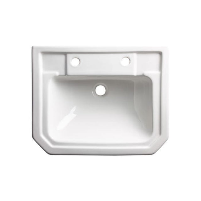 Tavistock Vitoria White Semi Countertop 2 Tap Hole Basin - SCDB850S