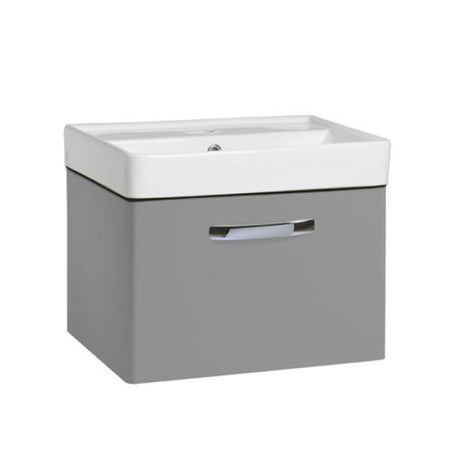 Tavistock Compass Gloss Light Grey 500mm Wall Mounted Basin Vanity Unit ONLY - CM500WG