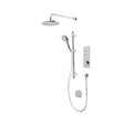 Tavistock Axiom Triple Function Push Button Valve With Riser Kit Overhead Shower with Smartflow Bath Filler - Chrome - SAX2761