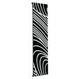 Radox Quartz Bespoke Glass 1500mm high vertical designer radiator with black and white abstract pattern