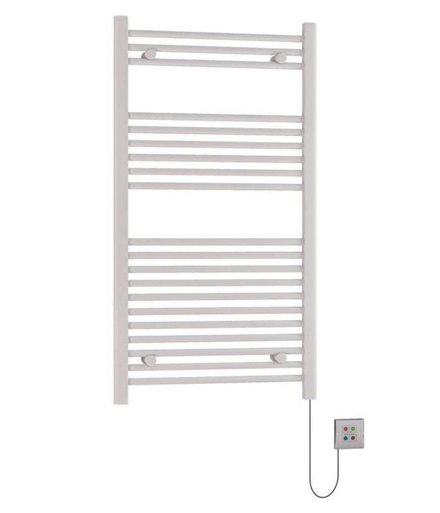 Eastbrook Biava Dry Element Straight Ladder Towel Radiator 1100mm x 600mm - White - 47.0008 - TAP 'N' SHOWER