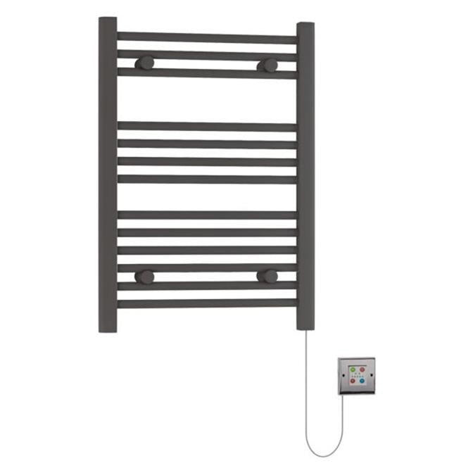 Eastbrook Biava 700mm x 500mm Dry Element Straight Ladder Towel Radiator - Matt Anthracite - 47.0009 - TAP 'N' SHOWER