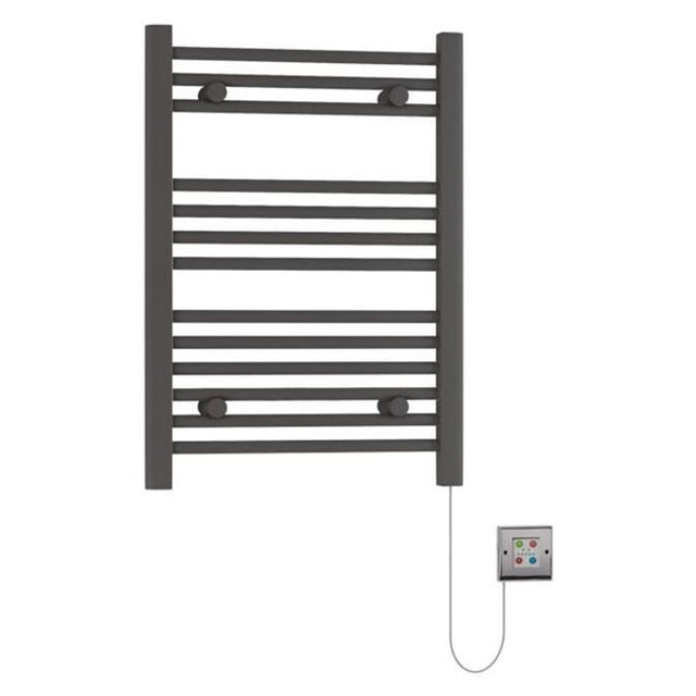 Eastbrook Biava 700mm x 500mm Dry Element Straight Ladder Towel Radiator - Matt Anthracite - 47.0009 - TAP 'N' SHOWER