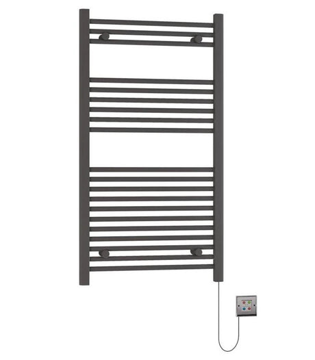Eastbrook Biava Dry Element Straight Ladder Towel Radiator 1100mm x 600mm - Matt Anthracite - 47.0012 - TAP 'N' SHOWER