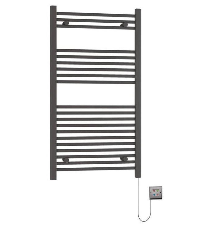 Eastbrook Biava Dry Element Straight Ladder Towel Radiator 1100mm x 600mm - Matt Anthracite - 47.0012 - TAP 'N' SHOWER