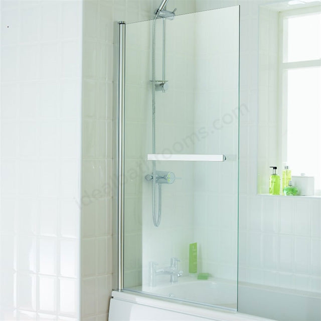 Oakham Eclipse Square Bath Screen 6mm Glass - 1400mm High x 800mm Wide