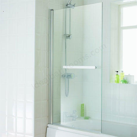 Oakham Eclipse Square Bath Screen 6mm Glass - 1400mm High x 800mm Wide