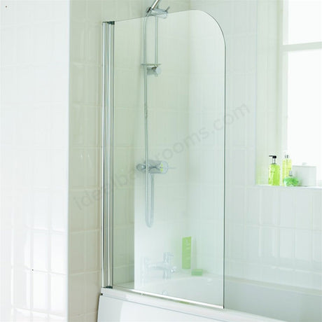 Oakham Element Curved Bath Screen 5mm Glass - High x 750mm Wide