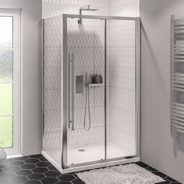 Eastbrook Vantage 2000 Sliding Shower Door 1200mm - Silver - 49.0009 - TAP 'N' SHOWER