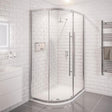 Eastbrook Vantage 2000 Offset Quadrant Shower Enclosure 1200mm x 760mm - Silver - 49.0079 - TAP 'N' SHOWER