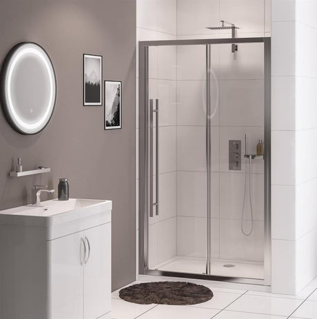 Eastbrook Vantage 2000 Sliding Shower Door 1300mm - Chrome - 49.2020 - TAP 'N' SHOWER