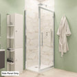 Eastbrook Corniche Hinged Door Side Panel 900mm - Chrome - 49.3121 - TAP 'N' SHOWER