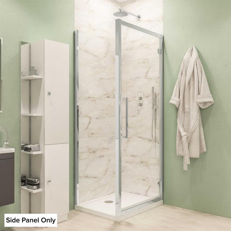 Eastbrook Corniche Hinged Door Side Panel 1000mm - Chrome - 49.3122 - TAP 'N' SHOWER