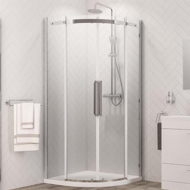 Eastbrook Corniche 2000 Double Door Quadrant Shower Enclosure 800mm x 800mm - Chrome - 49.3201 - TAP 'N' SHOWER