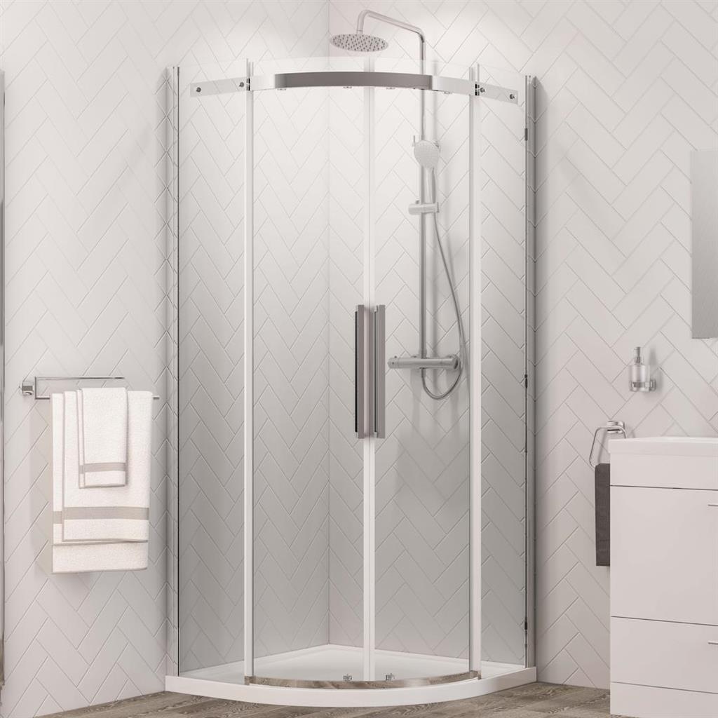 Eastbrook Corniche 2000 Double Door Quadrant Shower Enclosure 900mm x 900mm - Chrome - 49.3202 - TAP 'N' SHOWER