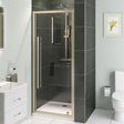 Eastbrook Vantage 2000 Pivot Shower Door 760mm - Brushed Brass - 49.5009 - TAP 'N' SHOWER
