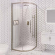 Eastbrook Vantage 2000 Quadrant Shower Enclosure 1000mm x 1000mm - Brushed Brass - 49.5027 - TAP 'N' SHOWER