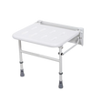 Bathex Professional Compact Shower Seat with Stainless Steel Legs - White - 49940