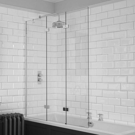 KUDOS Inspire 6mm Three Panel In-Fold Bathscreen 1250 (Left Hand) - 4BASCTRIPLEPLHS