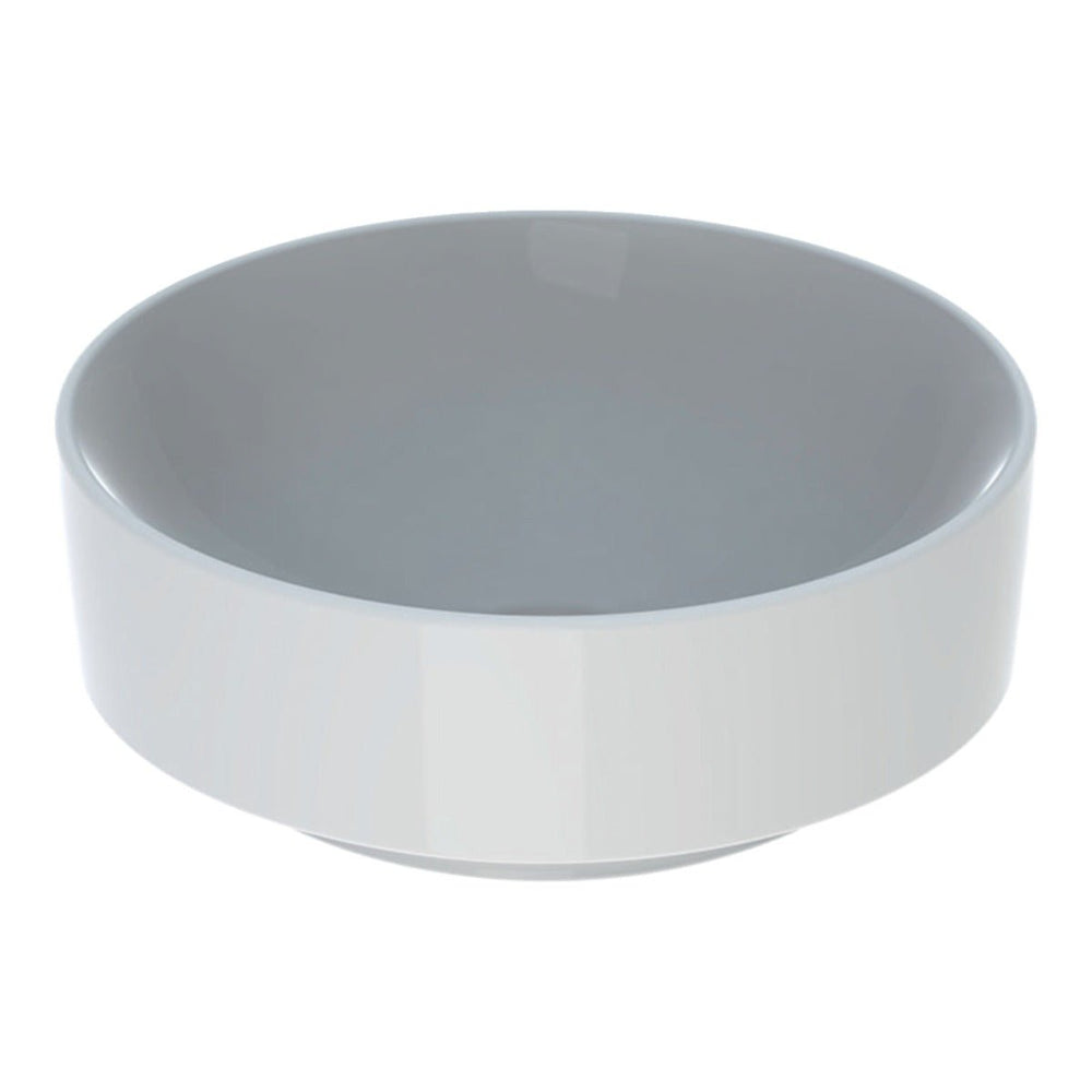Geberit VariForm Lay - On Washbasin Round 400mm Without Tap Hole Without Overflow - White - 500.768.01.2 - TAP 'N' SHOWER