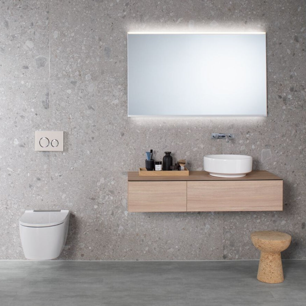 Geberit VariForm Lay - On Washbasin Round 400mm Without Tap Hole Without Overflow - White - 500.768.01.2 - TAP 'N' SHOWER