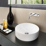 Geberit VariForm Lay - On Washbasin Round 400mm Without Tap Hole Without Overflow - White - 500.768.01.2 - TAP 'N' SHOWER