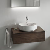 Geberit VariForm Lay - On Washbasin Round 450mm Tap Hole Overflow - White - 500.769.01.2 - TAP 'N' SHOWER
