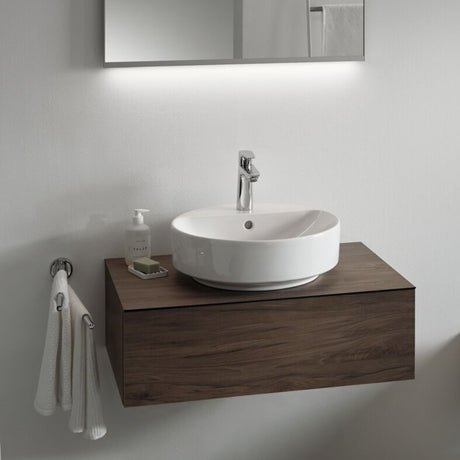 Geberit VariForm Lay - On Washbasin Round 450mm Tap Hole Overflow - White - 500.769.01.2 - TAP 'N' SHOWER