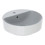 Geberit VariForm Lay - On Washbasin Round 450mm Tap Hole Overflow - White - 500.769.01.2 - TAP 'N' SHOWER
