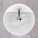 Geberit VariForm Lay - On Washbasin Round 450mm Tap Hole Overflow - White - 500.769.01.2 - TAP 'N' SHOWER