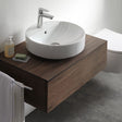 Geberit VariForm Lay - On Washbasin Round 450mm Tap Hole Overflow - White - 500.769.01.2 - TAP 'N' SHOWER