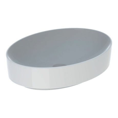 Geberit VariForm Lay - On Washbasin Oval 550mm Without Tap Hole Without Overflow - White - 500.771.01.2 - TAP 'N' SHOWER