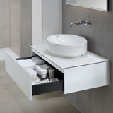 Geberit VariForm Lay - On Washbasin Oval 550mm Without Tap Hole Without Overflow - White - 500.771.01.2 - TAP 'N' SHOWER