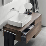 Geberit VariForm Lay - On Washbasin Rectangular 550mm Without Tap Hole Without Overflow - White - 500.779.01.2 - TAP 'N' SHOWER