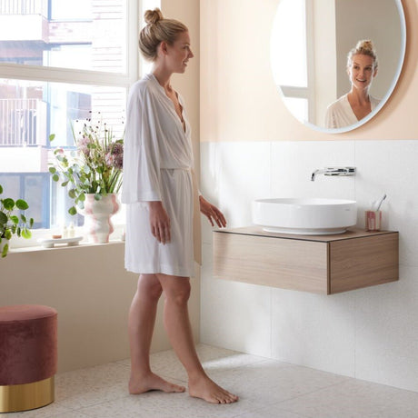 Geberit VariForm Cabinet for Lay - On Basin One Drawer 750mmW - Oak - 501.163.00.1 - TAP 'N' SHOWER