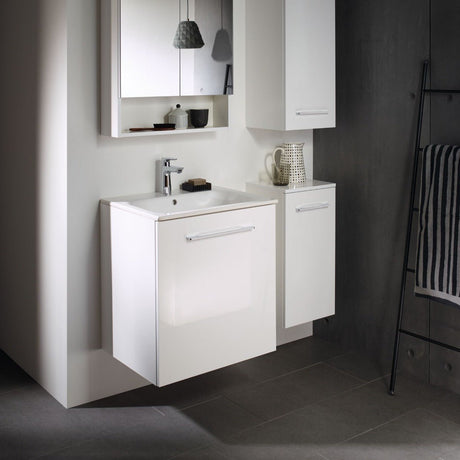 Geberit Selnova Slim - Rim Basin & Cabinet Boxed Set 550mmW - White - 501.248.00.1 - TAP 'N' SHOWER