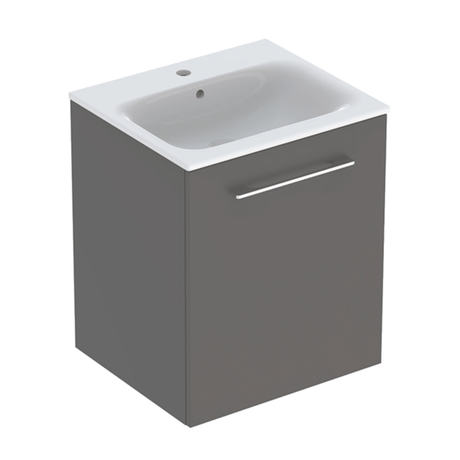 Geberit Selnova Slim - Rim Basin & Cabinet Boxed Set 550mm - Lava - 501.249.00.1 - TAP 'N' SHOWER