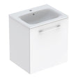 Geberit Selnova Slim - Rim Basin & Cabinet Boxed Set 600mm - White - 501.252.00.1 - TAP 'N' SHOWER