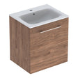 Geberit Selnova Slim - Rim Basin & Cabinet Boxed Set 600mm - Hickory - 501.254.00.1 - TAP 'N' SHOWER