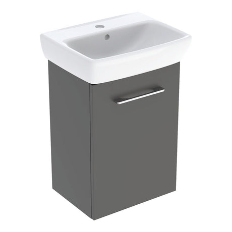 Geberit Selnova Basin & Cabinet Boxed Set 450mm - Lava - 502.747.00.1 - TAP 'N' SHOWER