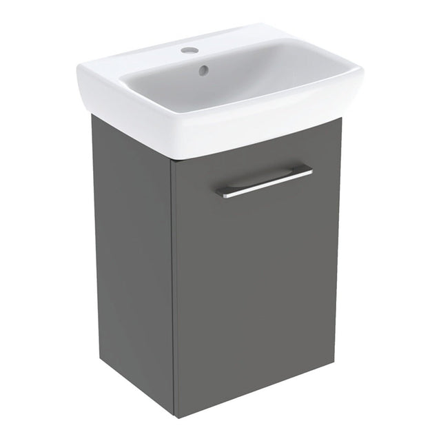 Geberit Selnova Basin & Cabinet Boxed Set 450mm - Lava - 502.747.00.1 - TAP 'N' SHOWER