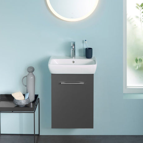 Geberit Selnova Basin & Cabinet Boxed Set 450mm - Lava - 502.747.00.1 - TAP 'N' SHOWER