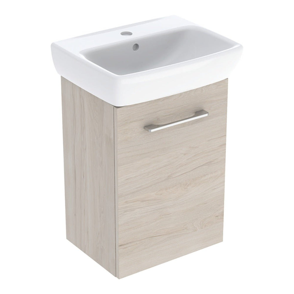 Geberit Selnova Basin & Cabinet Boxed Set 450mm - Light Hickory - 502.749.00.1 - TAP 'N' SHOWER