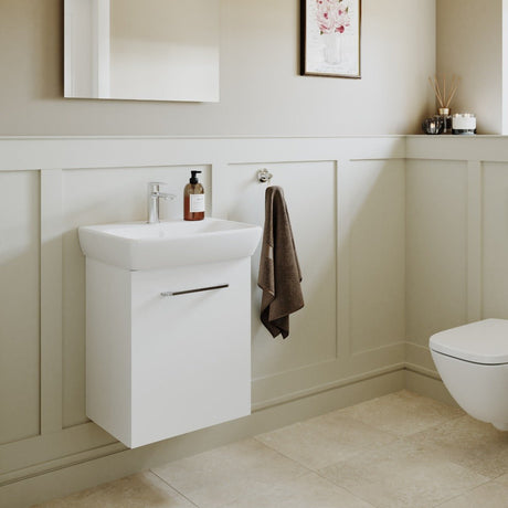 Geberit Selnova Basin & Cabinet Boxed Set 500mm - White - 502.750.00.1 - TAP 'N' SHOWER