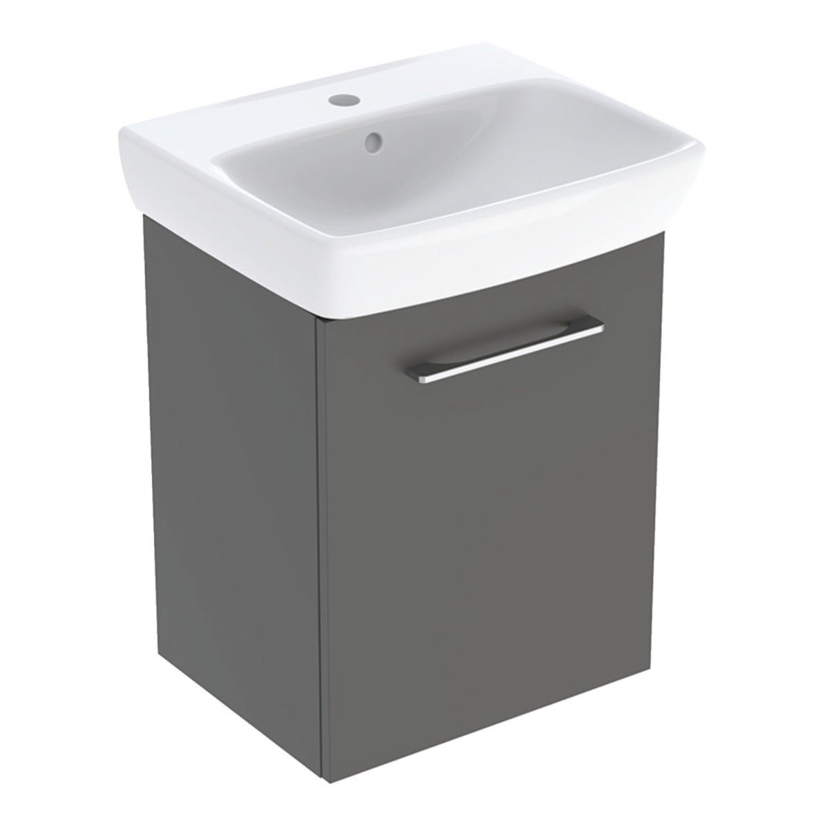 Geberit Selnova Basin & Cabinet Boxed Set 500mm - Lava - 502.751.00.1 - TAP 'N' SHOWER